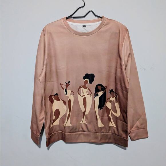 "Hercules" The Singing Muses Brown Long Sleeve Sweatshirt Size L - Picture 1 of 6